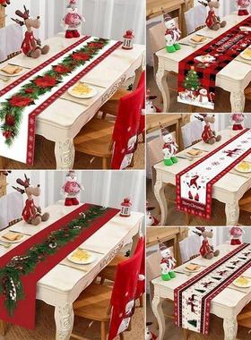 Christmas Table Runner Cloth Merry Christmas Table Decor