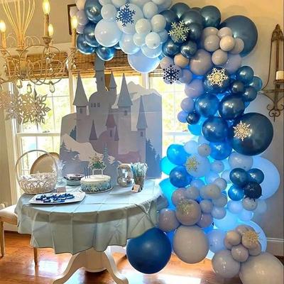 42Pcs Blue Golden Balloon Party Decoration Balloon Birthday