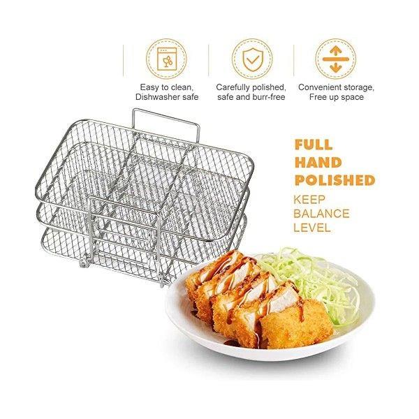 Air Fryer Rack for Ninja Dual Air Fryer 304 Stainless Steel