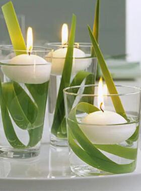 16Pcs Unscented Discs Candles Floating For Pool Party