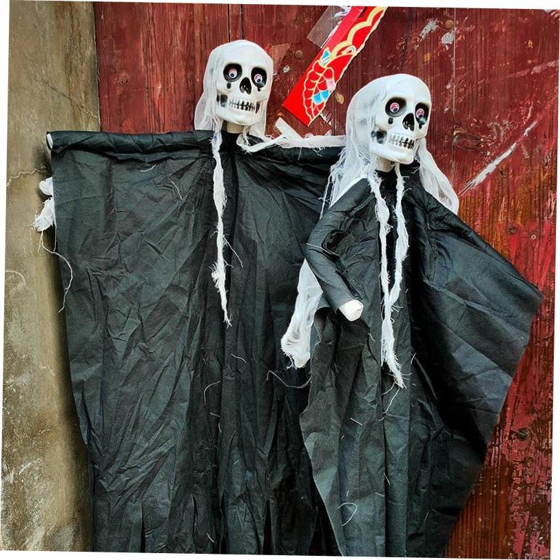 Halloween decorations hanging ghosts skeletons hanging ghost