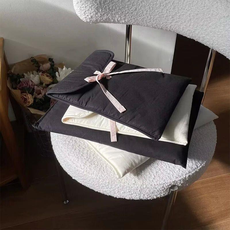 Pink Bow Computer Bag Korean Ins Tablet Storage Cute Embroid