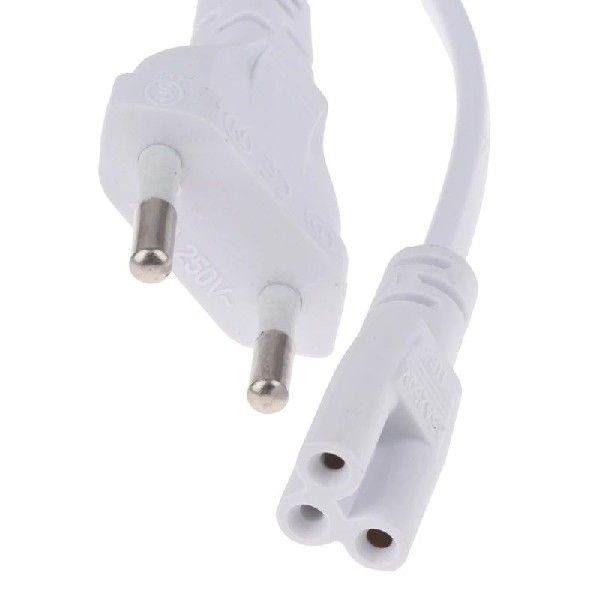 High Quality White 180CM Power Cord Cables EU Plug Switch