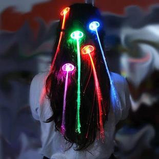 Glowing Hair Party Glo Neon Pcs Led Braid