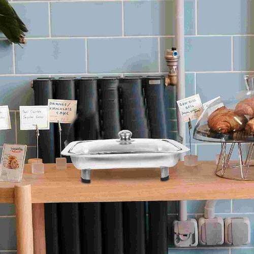 Steel Buffet Serving Dish Holder for Tray Rectangle Metal