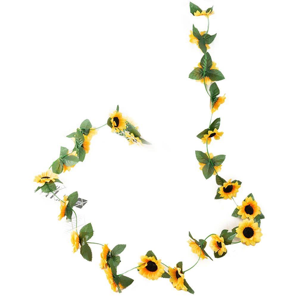 Sunflower Garland for Decoration Imitation Silk Material Bou