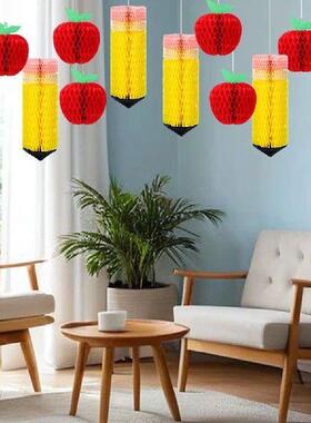 12Pcs Tissue Paper Hanging Pencil Includes 6 Apple 6 Pencil
