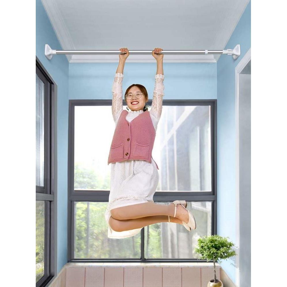 telescopic rod clothes hanging pole shower curtain rod晾衣杆