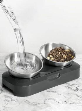 Stainless Steel Cat Bowl Easy to Clean Dog Food and Water Bo