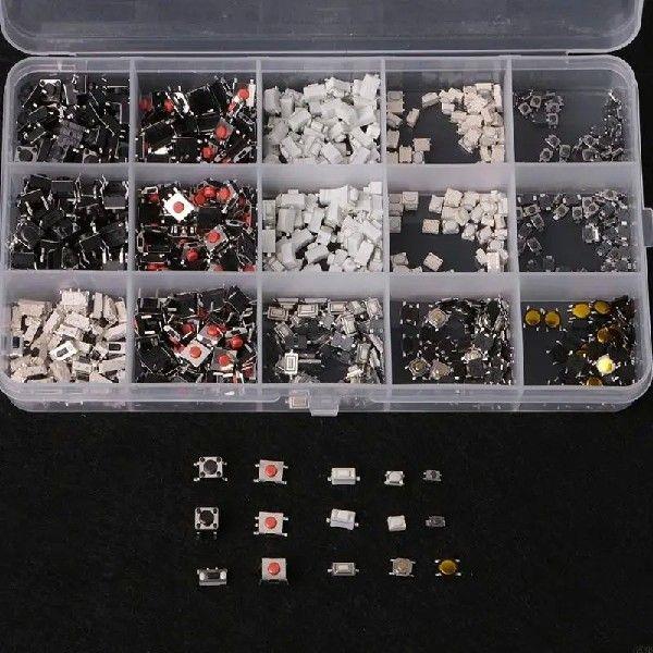 G88B 750 Pcs 15 Value Push Button Micro Momentary Assortment