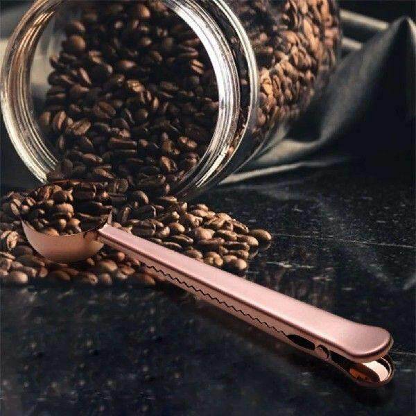 Coffee Spoon with Clip Coffee Scoop Multifunction Ground