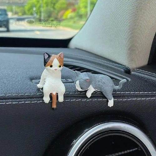 9pcs Cute Car Center Console Decoration Ornaments Kitten