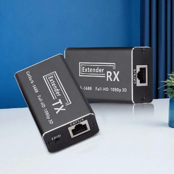 60M Extender RJ45 HDMI-Compatible Extender by CAT5e CAT6