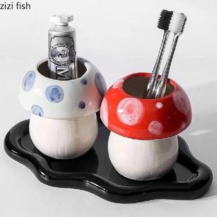Mushroom Washing Toothbrush Hand Table Holder Creative