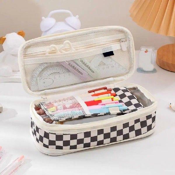 Pencil Pouch Pencil Cade Double Zipper Organizer Storage