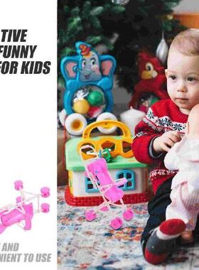 Stroller Mini Toys Pushchair Dining Pink Plastic Play Game