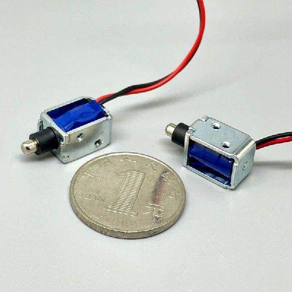 Open Frame Mini Push Pull Solenoid Electromagnet, DC 5V 3mm