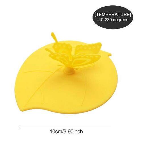 Emption!6Pcs Silicone Cup Covers Butterfly Mug Cup Lids