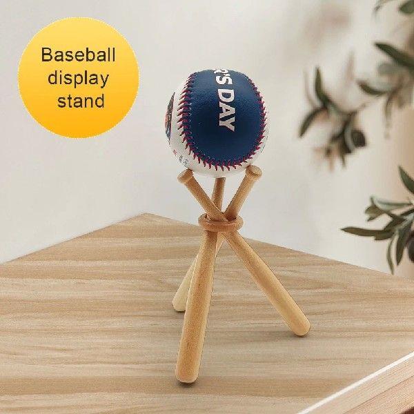 Wooden Baseball Golf Tennis Ball Display Stand with Mini