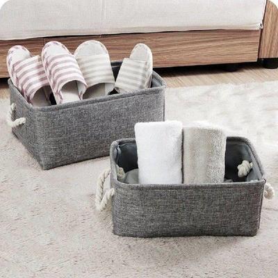 S/M/L Linen Storage Basket Foldable Sundries Storage
