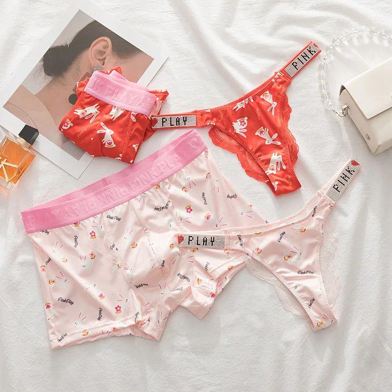 New Arrival Couple Underwear Cute Low Waist Thong Sexy Under