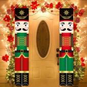 Santa Nutcracker Hanging Christmas Door Banner Soldier Merry