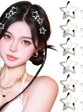 40 Pieces Star Hair Clips Gold Hair Accessories Pentagram H