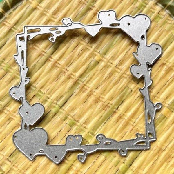 QXNB Metal Die Cuts Heart Frame Cutting Dies Stencils DIY