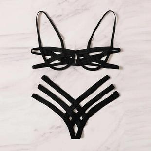 Set Womens Bra Harness Out Lingerie Hollow Bondage Elastic