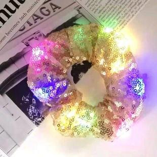 LED Women Light Elastic Scrunchies 12pcs Sequins Girls