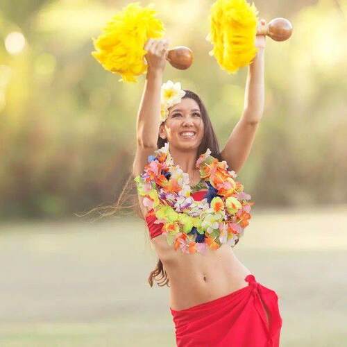 24Pcs Flower Lei Garland Banner Hanging Decor for Hawaiian
