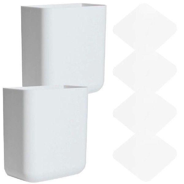 2pcs Wall Mounted Storage Box Adhesive Organizer for Remote