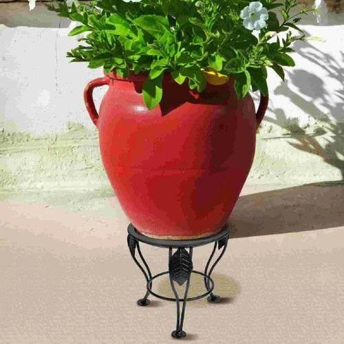 Holder Tripod Wrought Iron Flower Stand Pot Rack Plant Pots