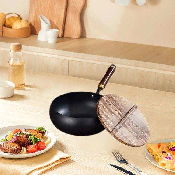 Nonstick Wok, Chinese Wok, Flat Bottom Cookware Stir Fry