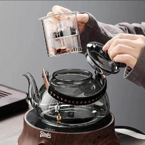 Steamable Teapot Household Glass Tea Maker High Temperature