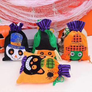 1/5pcs Velvet Halloween Candy Bags Home Packaging Bag