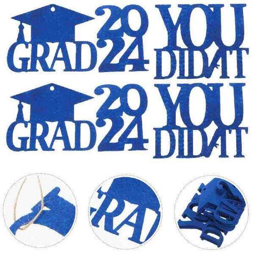 18 Pcs Graduation Vase Hanging Card Labels Decoration Party