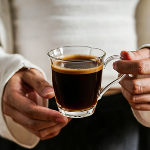 高硼硅玻璃dirty咖啡杯澳白手冲品鉴杯浓缩高档精致品茗杯带把手