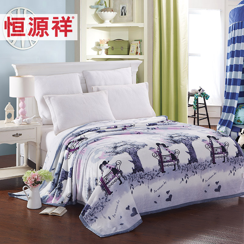 Family Textiles soft coral velvet blanket/covered blanket letter flower keeps warm and thick blankets Recommended