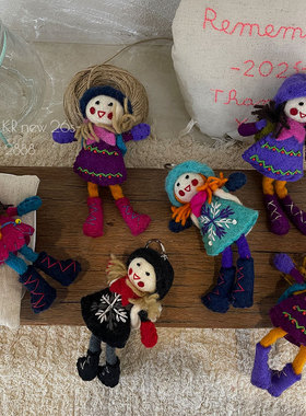 新款尼泊尔手工羊毛毡女孩精灵挂件创意设计书包背包挂饰ins礼物