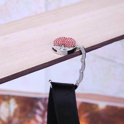 Diamond Purse Handbag Hanger Hook Holder Bag Folding Table