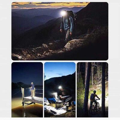 Motion Sensor Headlight Zoomable Outdoor Camping Head Lamp