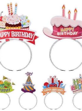 6 Pcs Happy Birthday Hairband Party Headband Headbands for