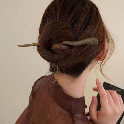 Chinese Style Elegant Wood Hair Stick For Women Girl Hairp S