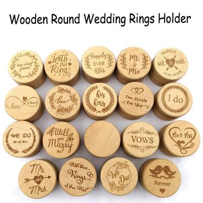 Personalized Wood Ring Box Rustic Wedding Handmade gift