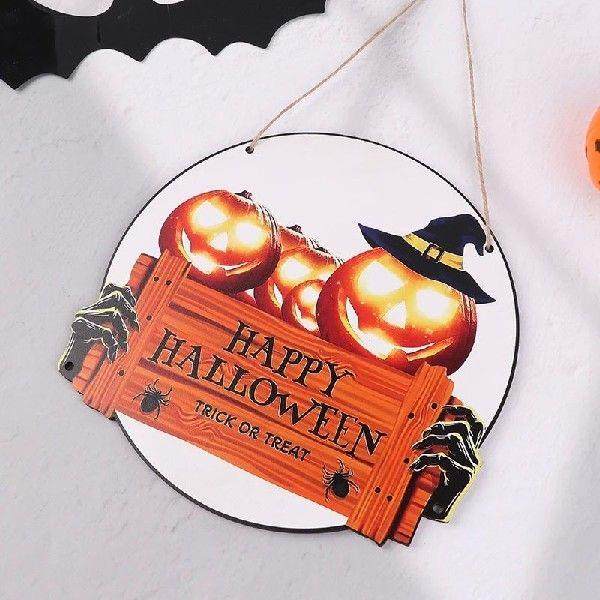 Halloween Wooden Sign Pumpkin With Hat Wooden Sign Suitable