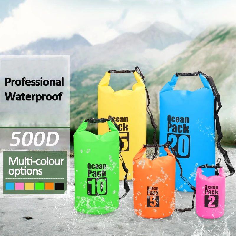 500D Waterproof Swimming Bag Dry Sack 2/5/10/15/20/30L Water
