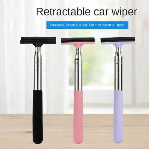Portable Rubber Car Rearview Mirror Wiper Stainless Steel