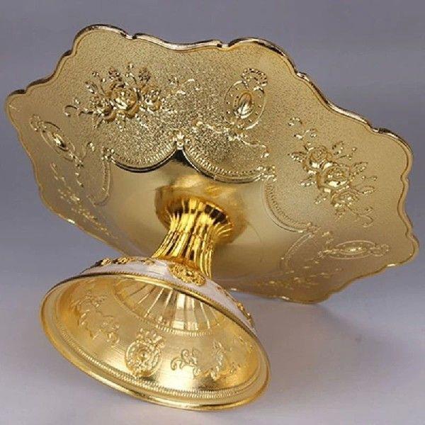 Snacks Serving Plate Dessert Storage Tray Fruit Plate Alloy