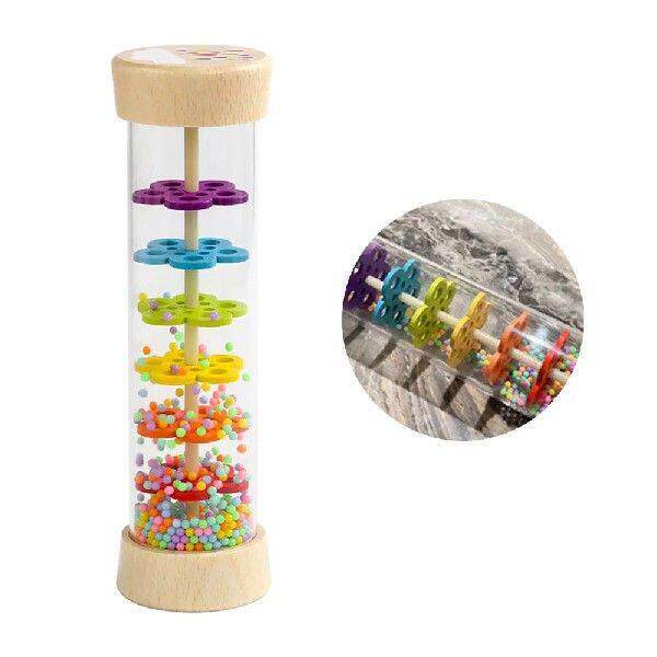 Wood Plastic Tube Immersive Rain Sound Effect Sensory - 实物图